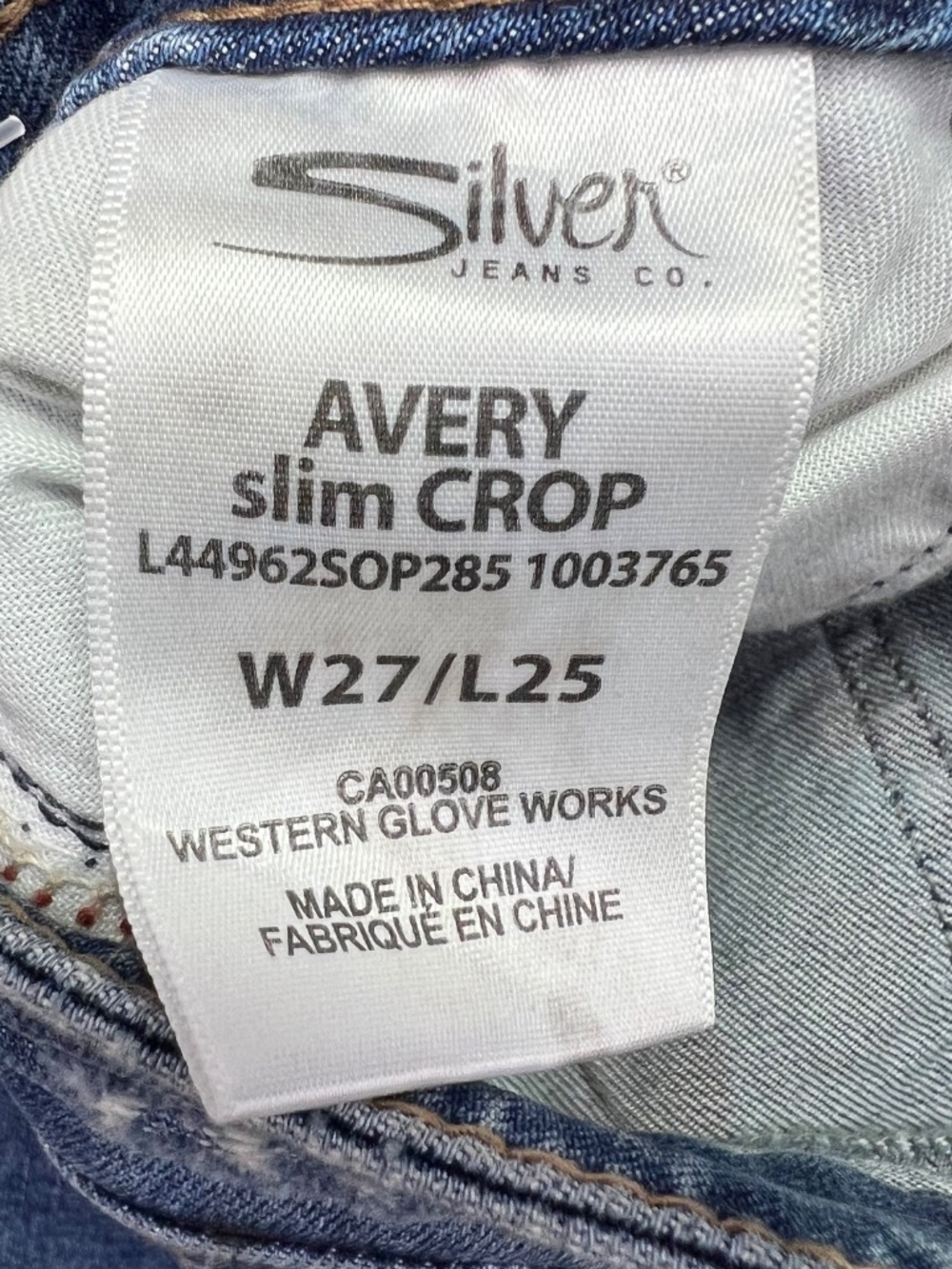 NWT🤩 |•SILVER JEANS•| Avery Slim Crop Jeans Size 27 - Picture 8 of 11